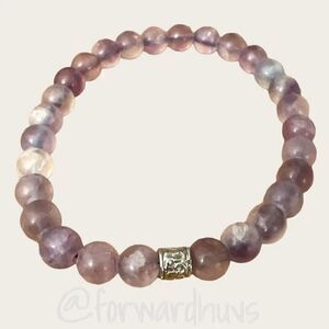 Amethyst Bead Stretch Bracelet | EUC
